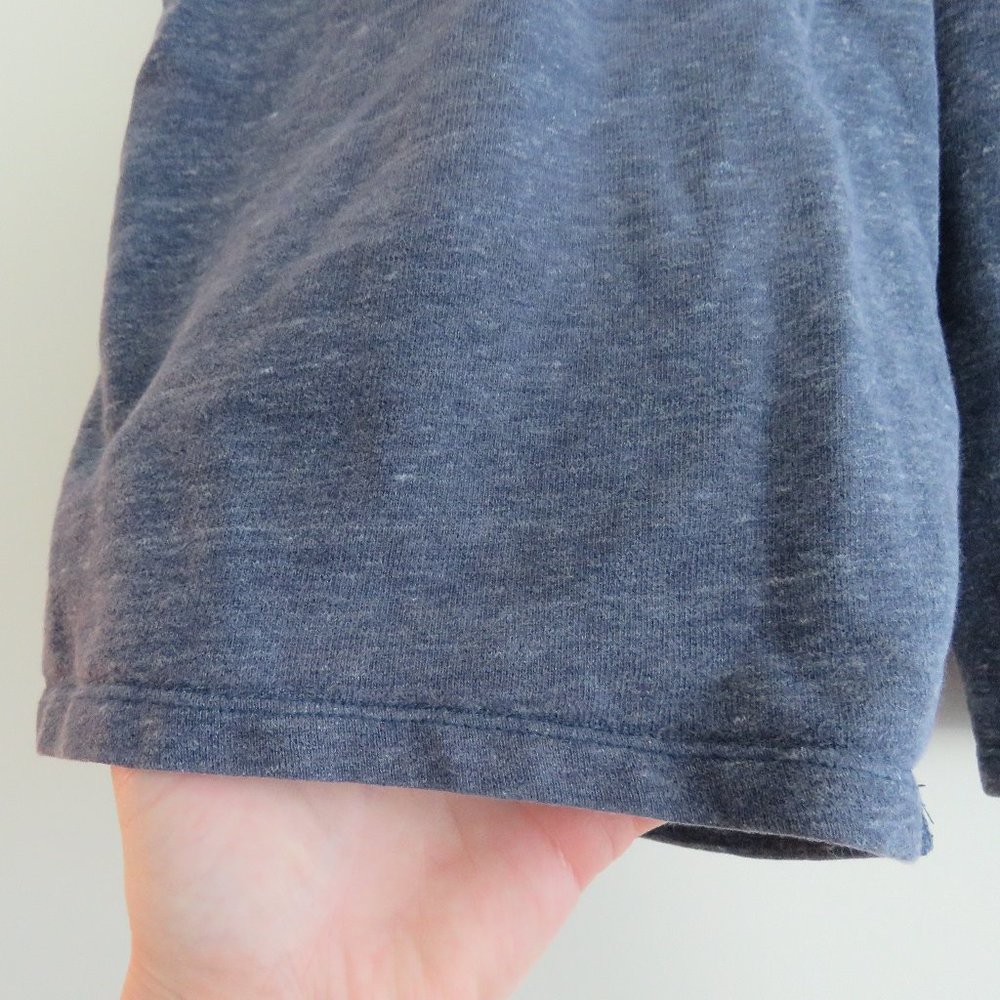 REIGNING CHAMP Heathered Blue Midweight Terry Sweat Short - Size M - Picture 9 of 13